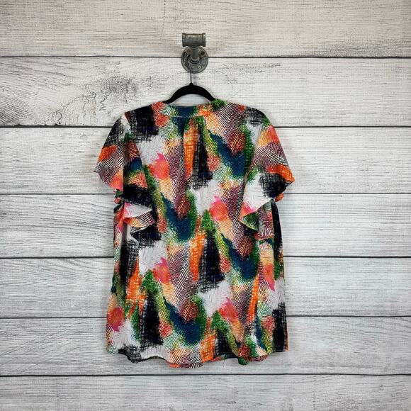 💖Entro Multicolor Abstract Blouse - Picture 7 of 8